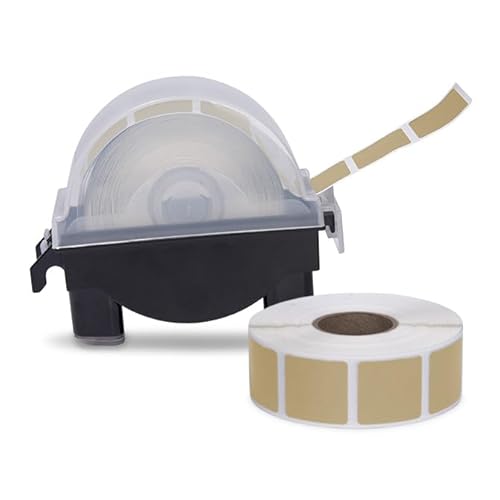 Law Roll of 1000 7/8" Square Target Pasters with Plastic Dispenser Buff