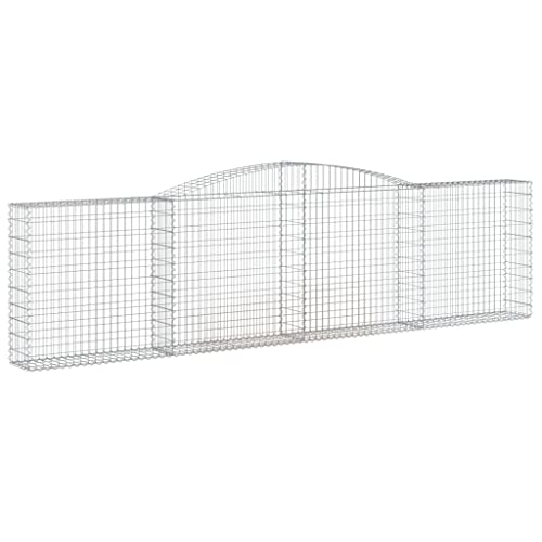 Arched Gabion Baskets 2 pcs Galvanized Iron for Outdoor Plants Self-Watering Pots White Black Other
