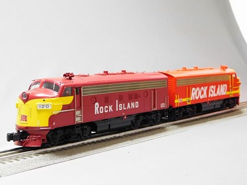 Lionel Rock Island Legacy F7 AA Diesel Locomotive Set O Gauge Multicolor