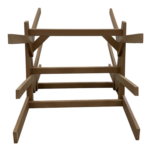 Log Kayak Rack Double Sided Freestanding Recycled Poly Kayak Rack Nutmeg Brown