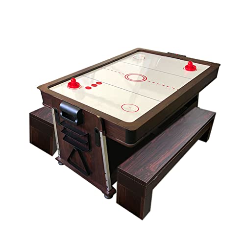 Simba USA 4-in-1 7Ft Pool Table with Benches - Green/White/Red