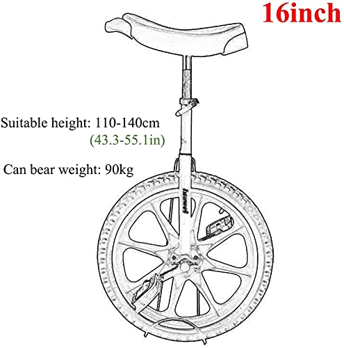 JINCAN 16-Inch Wheeled Unicycle with Anti-Skid Tires and Pedals