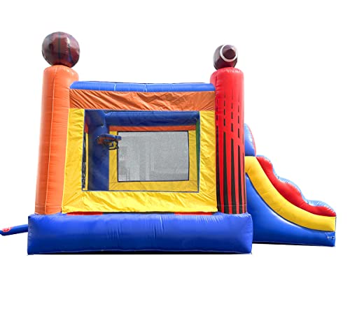 Pogo Bounce House Inflatable Sports Bounce House with Slide Deluxe Sports