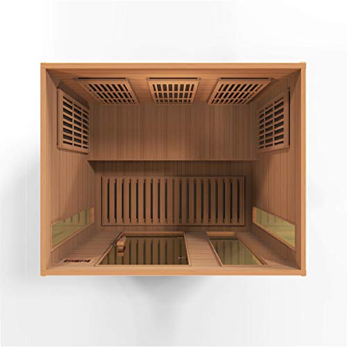 MAXXUS 3 Per Low EMF FAR Infrared Carbon Canadian Red Cedar Sauna Red