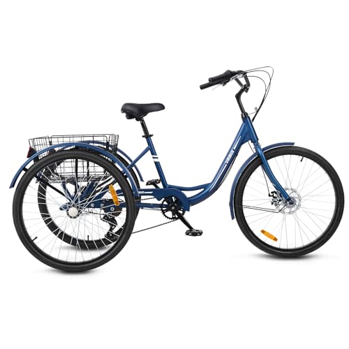 Viribus Adult Tricycle 7 Speed Dual Chain Navy