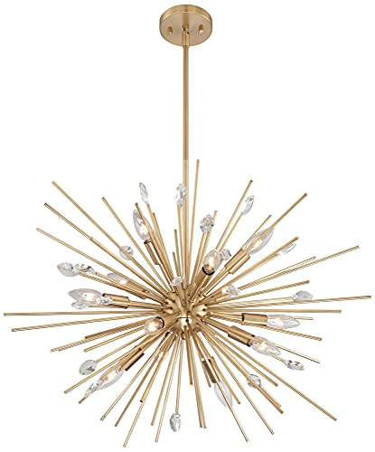 Possini Euro Design Janae Antique Gold Sputnik Chandelier 12-Light Gold