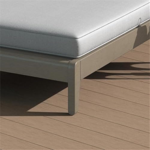Home Square Wood Outdoor Chaise Lounge Set of 2 Grey