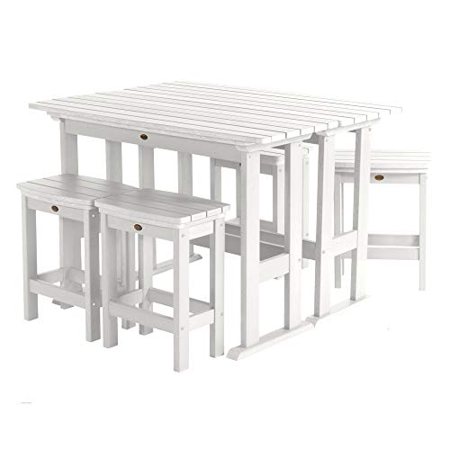 Highwood Lehigh 6pc Counter Height Balcony Dining Set White