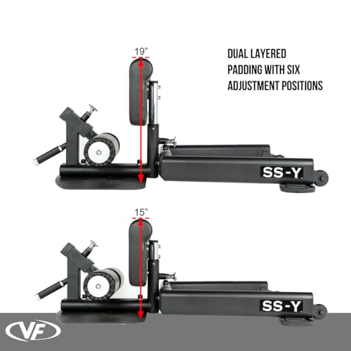 Valor Fitness Sissy Squat Machine - Heavy Duty - Grip Handle and Wheels - Adjustable - Core Glute Hamstring - Quad Leg Muscle - Hip Thrusters - Strength Building Gym Workout Equipment - SS-Y Yellow