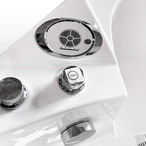 SIMBASHOPPING USA Whirlpool Corner Bathtub Hydrotherapy MIAMI 53.14" and Heater