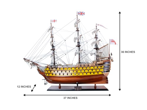 Old Modern Handicrafts HMS Victory Model Ship & Hat Combo Multi Color