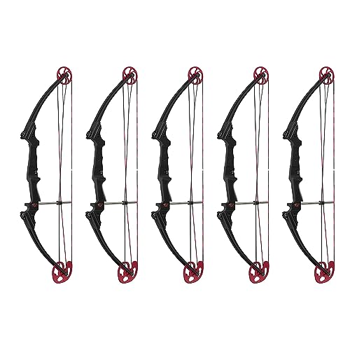 GENESIS Archery Compound Bow Adjustable Draw Length 15"-30" & Weight 10-20 lbs Left-Handed Black