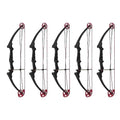 GENESIS Archery Compound Bow Adjustable Draw Length 15"-30" & Weight 10-20 lbs Left-Handed Black