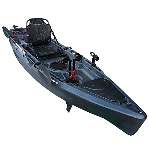 Reel Yaks 11ft Fishing Kayak Pedal Fin Drive Cobalt Black