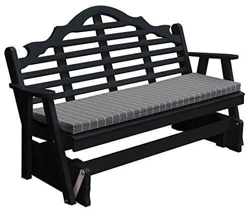 Furniture Barn USA Pine 6' Marlboro Glider Black