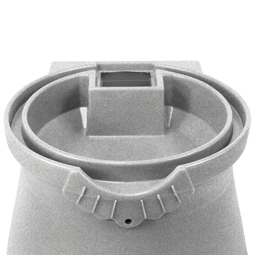 Good Ideas Rain Wizard 50 Gallon Rain Saver Barrel Water Storage Urn with Planter Space and 2 Brass Spigots Oak