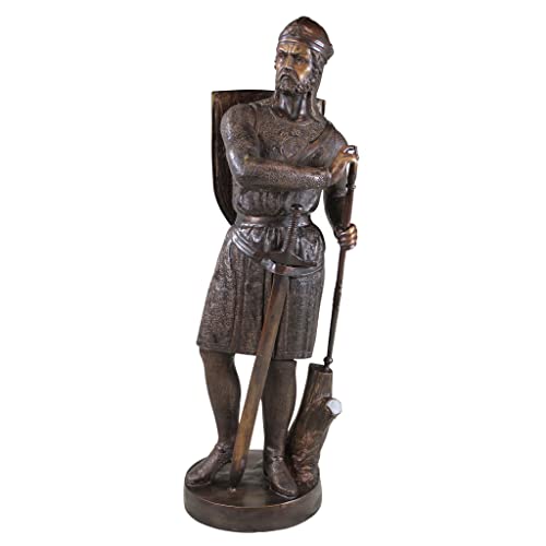Design Toscano 13th Century Medieval Warrior Soldier Lost Wax Bronze Statue Bronze