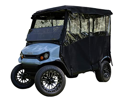 RED DOT Premium Golf Cart Enclosure Marine Grade Vinyl Black