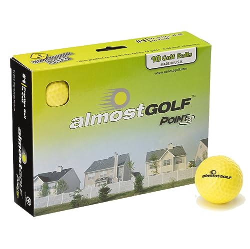 ALMOSTGOLF Limited Flight Practice Foam Golf Balls Yellow