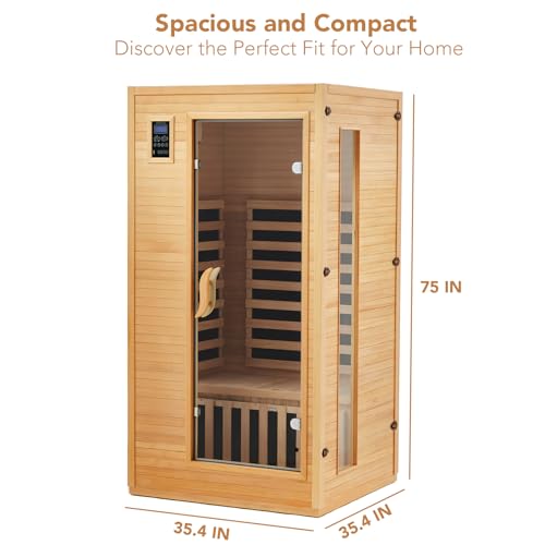 GarveeLife Infrared Sauna 1-2 Person Low EMF Wooden