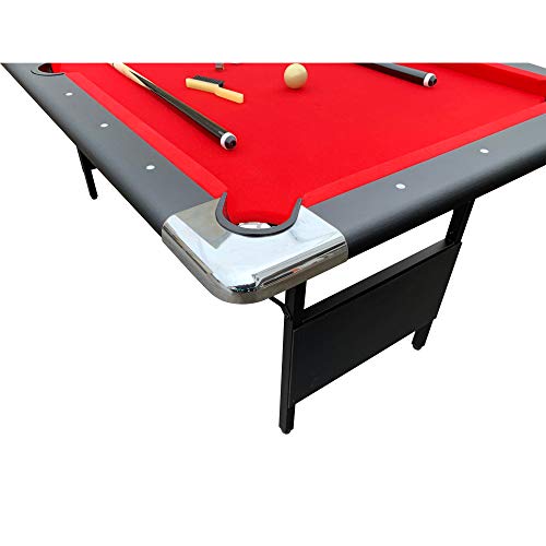 Hathaway Fairmont Portable 6-Ft Pool & Billiard Table Red