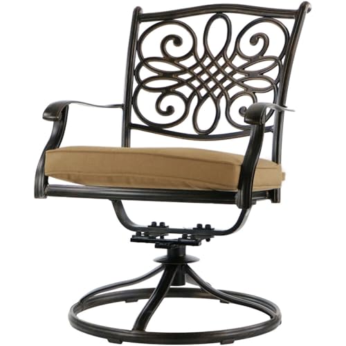 Hanover Traditions 7-Piece Patio Dining Set with Tan Cushions
