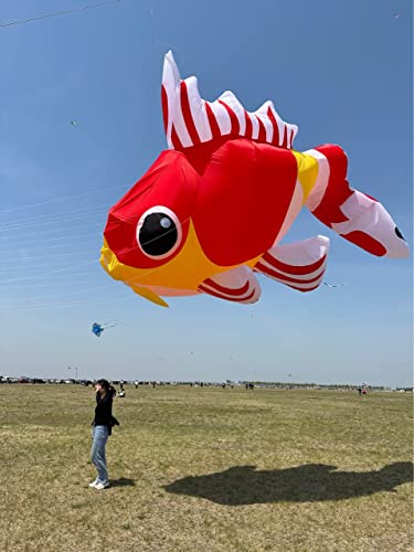 TiffyDance Super Large Goldfish Kite 7m/23ft Red