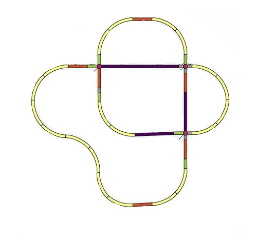 Rokuhan Layout Plan J Complete Track Set 47.2" x 43.3