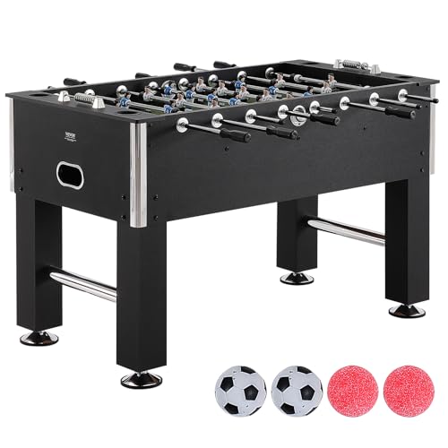 VEVOR 55-Inch Foosball Table with 4 Balls & Cup Holders Black