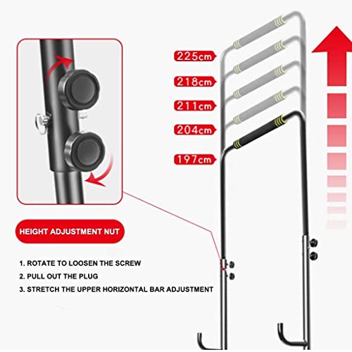 CSDM.AI Fitness Household Horizontal Bars Adjustable Height Pull Up & Dip Station