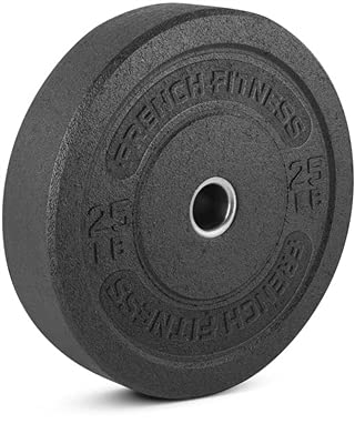French Fitness Olympic Bumper Plate Set 235 lbs + Bench (New)