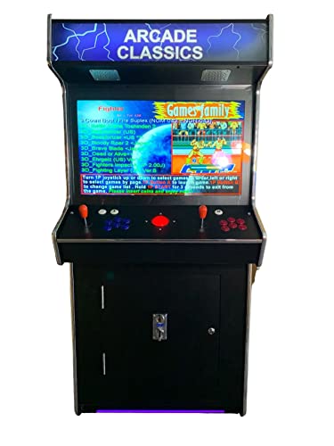 TOP US VIDEO ARCADES Full Size Upright Arcade Machine 4500 Games 32" Screen Black