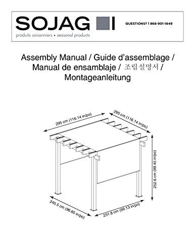 Sojag Yamba 10x10 ft. Pergola Black