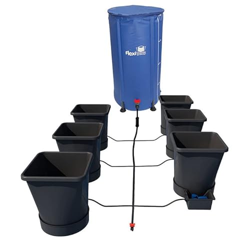 AutoPot 6Pot XL Self-Watering Hydroponic System with 6.6 Gal Pots and 25 Gal FlexiTank Black