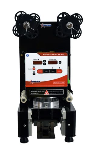 Omcan Automatic Drink Sealing Commercial Machine 44644 Black