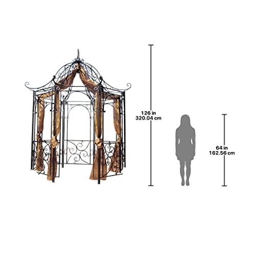 Design Toscano The Amelie Architectural Steel Garden Gazebo Bronze