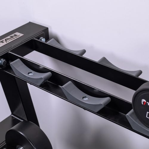 Titan Fitness 2 Tier Saddle-Style Dumbbell Weight Rack Black
