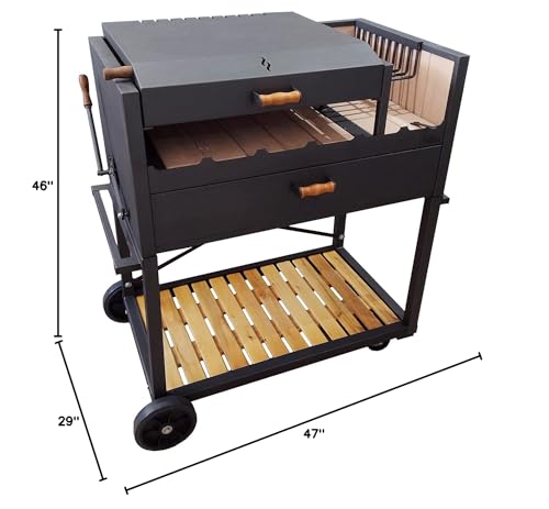 Ñuke Delta Gaucho Firebox Grill Authentic Argentine Outdoor Cooking Charcoal Black