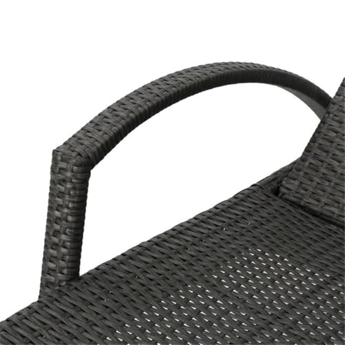 Noble House Salem Outdoor Wicker Arm Chaise Lounge Set of 4 Grey