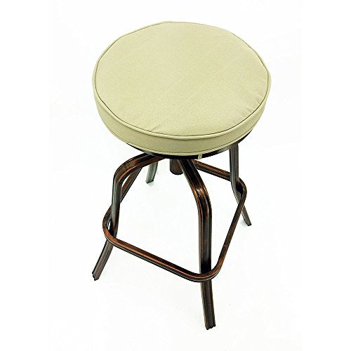 Modern Home Set of 4 Neptune Rotating Adjustable Height Cast Aluminum Outdoor Chair/Bar Stool Copper