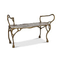 Park Hill Collection Lodge Cast Aluminum Organic Root Bench Antique Gold