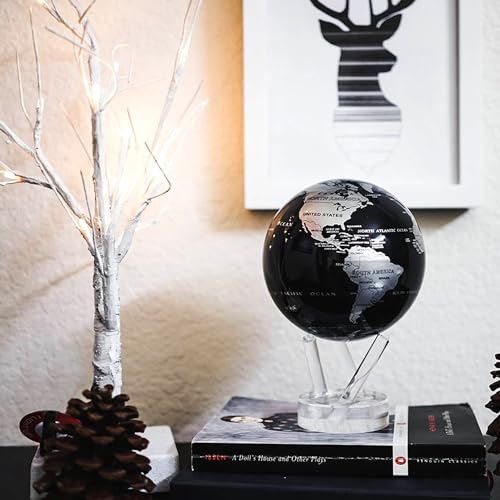 MOVA 8.5" Silver and Black Metallic Globe Silver/Black