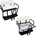 Performance Plus Carts EZGO TXT Golf Cart Rear Flip Back Seat Kit - Factory White