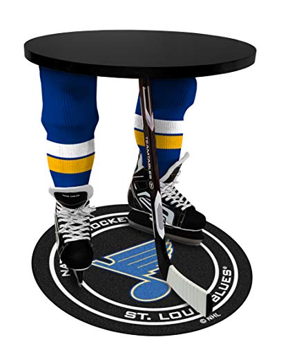 Team Tables St. Louis Hockey Table Black Table Top with St. Louis Puck Mat
