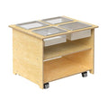 Whitney Brothers Mobile Sensory Table with Trays Natural UV