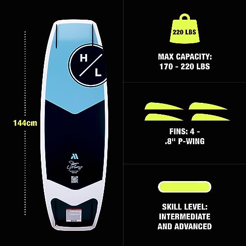 Hyperlite Murray Wakeboard with Open-Toe Adjustable Team Bindings Wakeboard Package Black/Grey 144cm