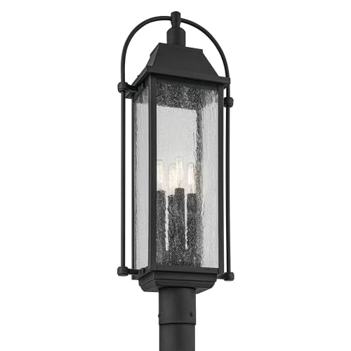 Kichler Harbor Row 4-Light Outdoor Post Light Textured Black