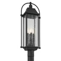 Kichler Harbor Row 4-Light Outdoor Post Light Textured Black