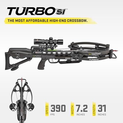 TenPoint Turbo S1 Crossbow Moss Green 390 FPS with RangeMaster Pro Scope & ACUslide System
