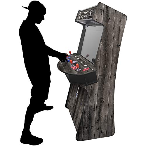 Creative Outdoor Distributor Full Size Arcade Machine 4 Player 3500 Games Woodgrain Dark Gray